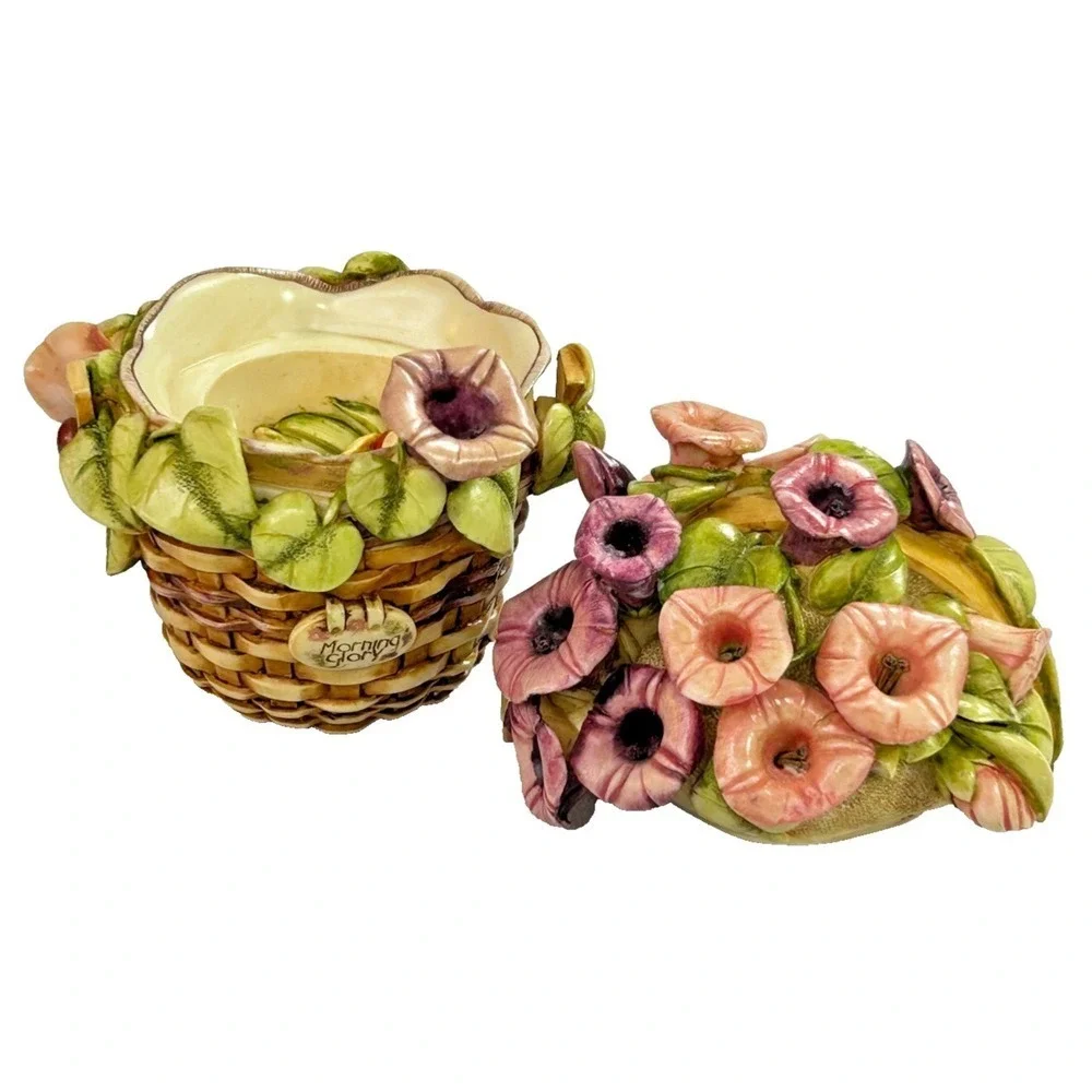 Harmony Kingdom Longaberger Morning Glory Basket Trinket Box 2000 Limited Ed - Picture 6 of 16